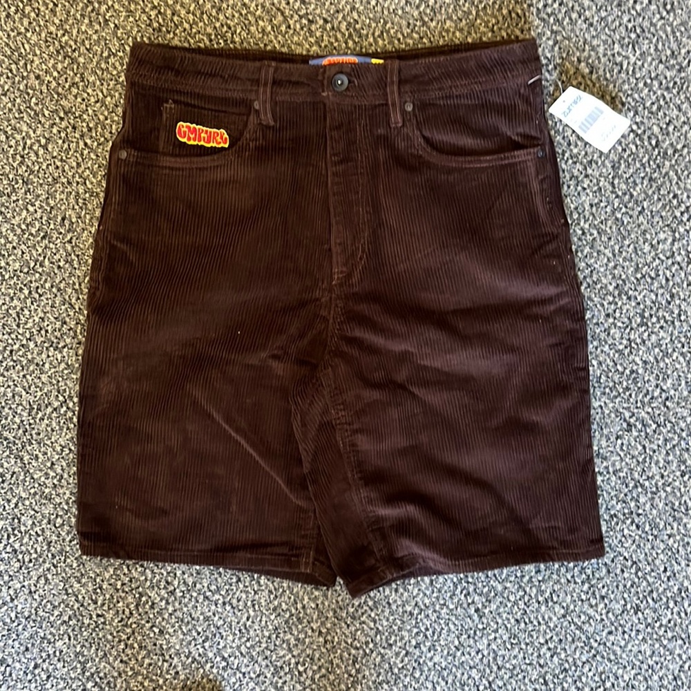 brown corduroy empyre shorts